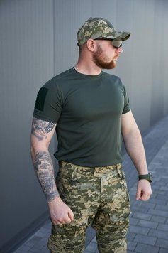 Футболка літня Cool Max з велкро панелями, олива 4299173 фото