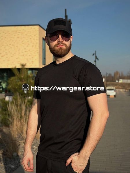 Футболка чорна Х/Б Military Бавовна Black 4182322 фото