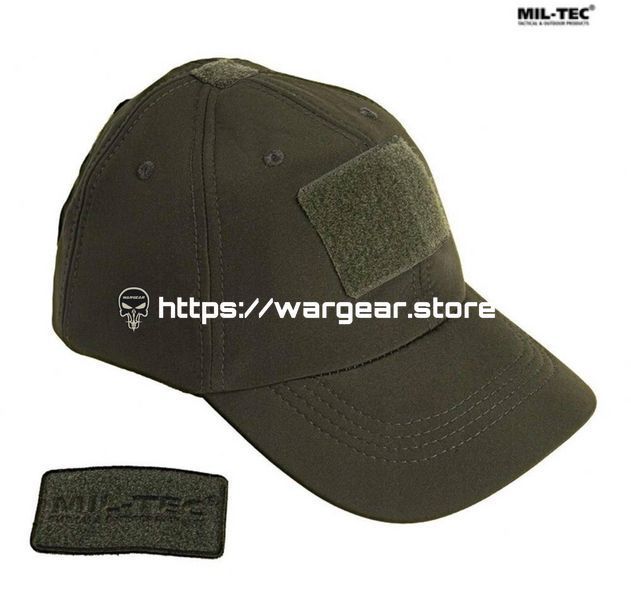 Бейсболка тактична тепла MIL-TEC SoftShell Baseball Cap Olive 4188892 фото