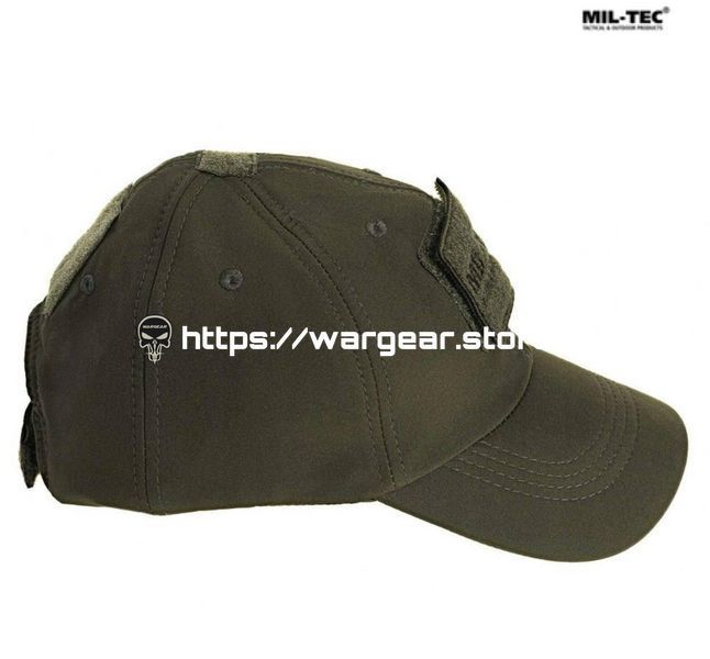 Бейсболка тактична тепла MIL-TEC SoftShell Baseball Cap Olive 4188892 фото