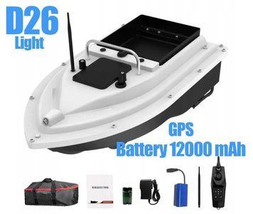 Прикормочний карповий кораблик D26 Light з GPS навігацією та акумулятором 12000 mAh 5372337 фото