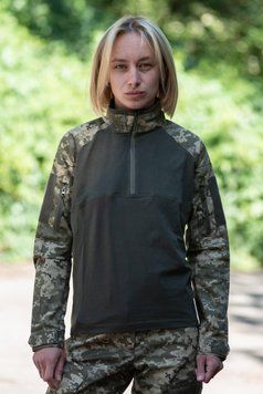 Жіноча тактична сорочка-Убакс еластан Premium mm14 Military 3214783 фото