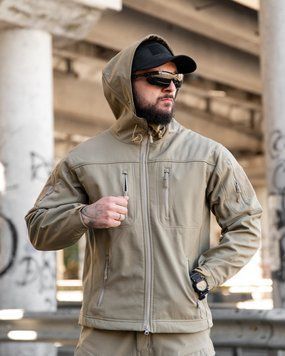 Міська тактична куртка MAXIMUS софтшел coyot ПП7989 32417 фото