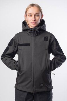 Куртка жіноча Soft Shell Black Military Чорна на флісовій підкладці 4609841 фото