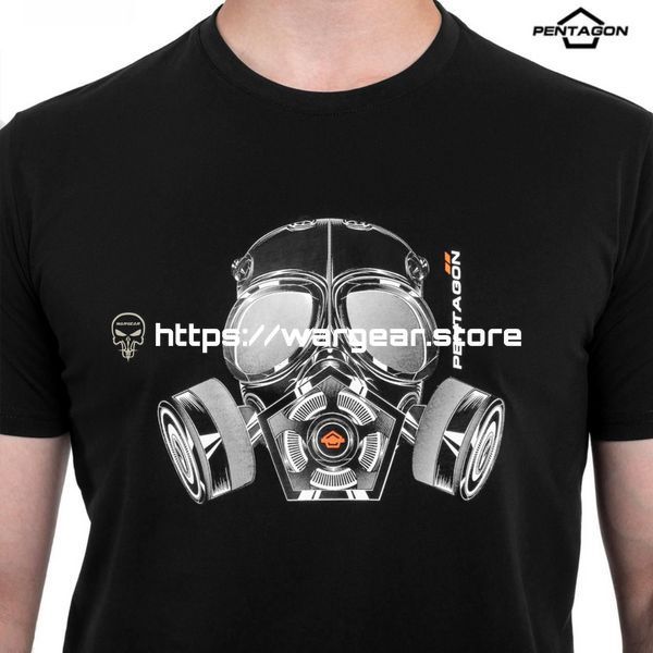 Футболка T-Shirt Pentagon "Gas-Mask" &ndash; Black 4300707s2 фото