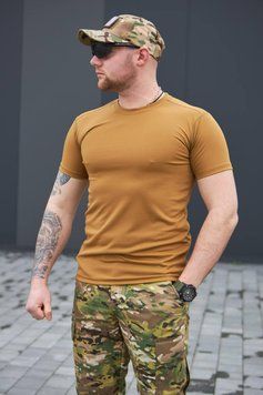 Футболка літня потовідвідна CoolMax Military, Койот 4297537 фото