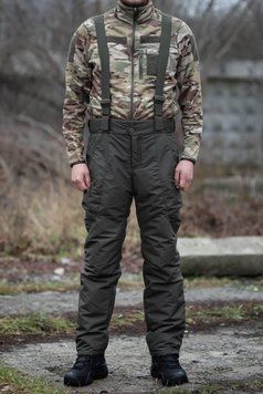Штани зимові Nord Storm на підтяжках Олива Military R + -30 4024423 фото