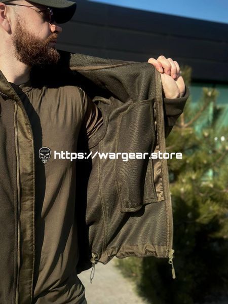 Тактична Куртка Олива мікрофліс з Капюшоном Military Olive 4061296 фото
